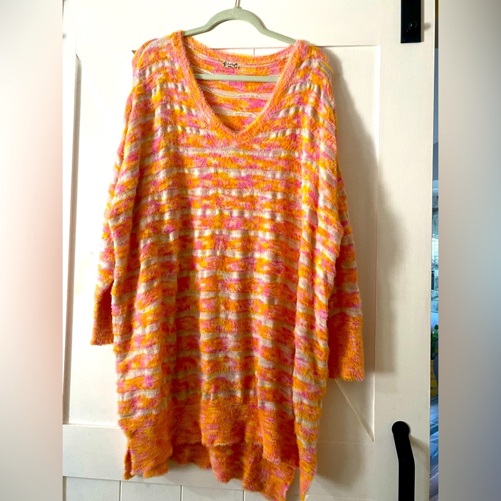 Free People Intimately "It's Unreal" striped slouchy sweater